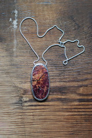 Christmas Clementine Necklace Rare Red And Orange Eudialyte