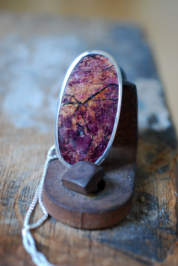 Christmas Clementine Necklace Rare Red And Orange Eudialyte