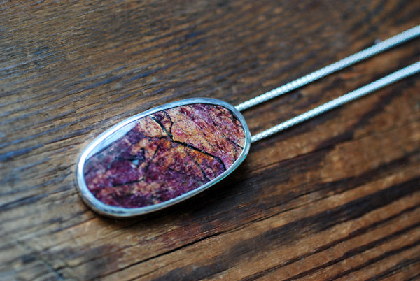 Christmas Clementine Necklace Rare Red And Orange Eudialyte