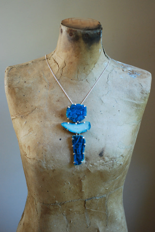 Blue Horizon Necklace Statement Arizona Chrysocolla