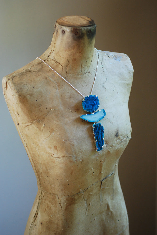 Blue Horizon Necklace Statement Arizona Chrysocolla