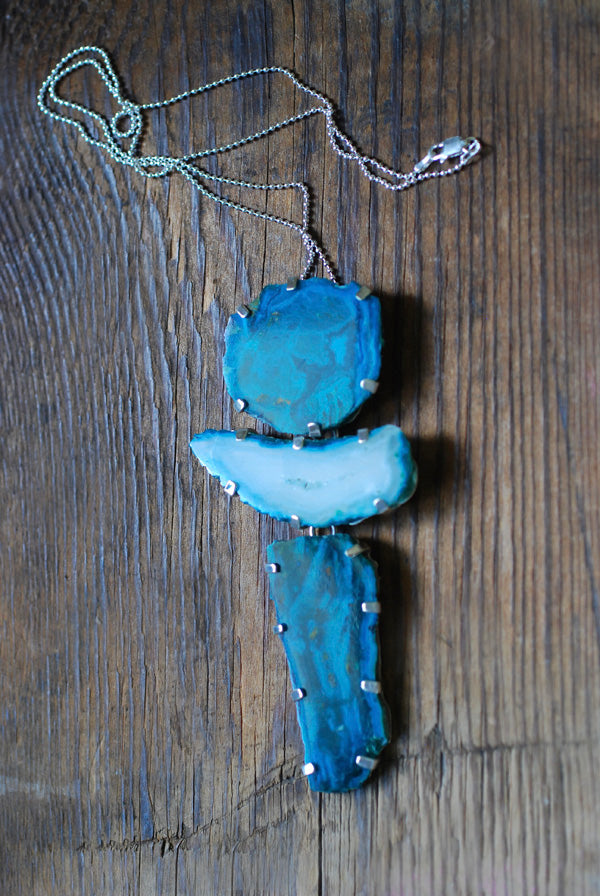 Blue Horizon Necklace Statement Arizona Chrysocolla
