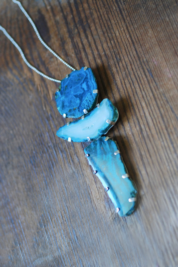 Blue Horizon Necklace Statement Arizona Chrysocolla