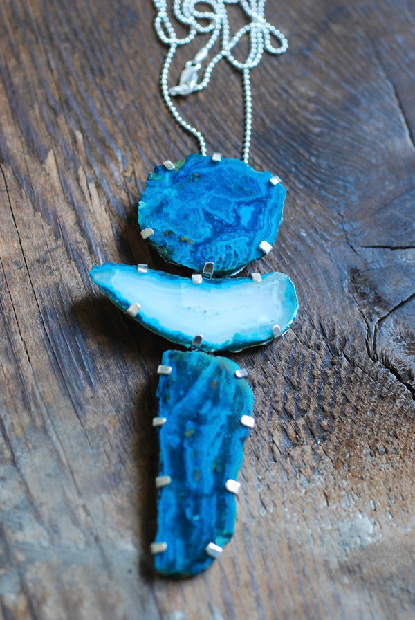 Blue Horizon Necklace Statement Arizona Chrysocolla