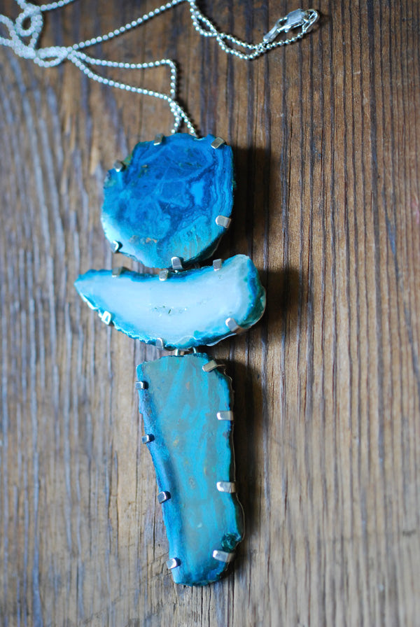 Blue Horizon Necklace Statement Arizona Chrysocolla