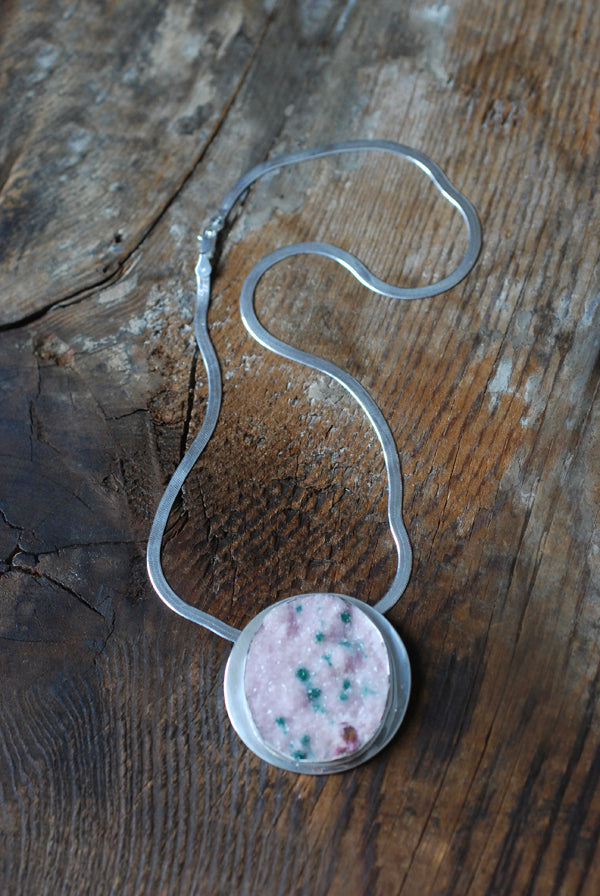 Painted Peony Necklace