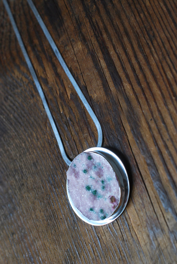 Painted Peony Necklace