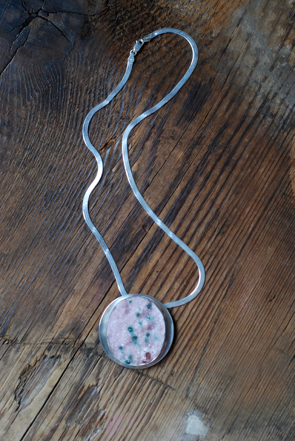 Painted Peony Necklace