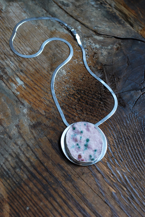 Painted Peony Necklace