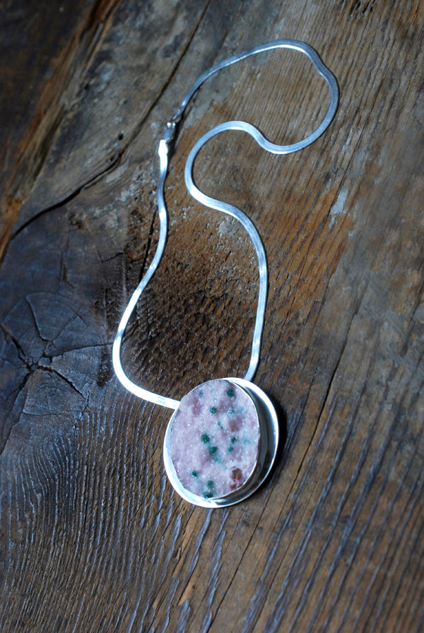 Painted Peony Necklace