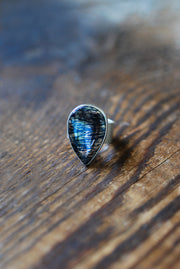 Covellite Mirror Ring