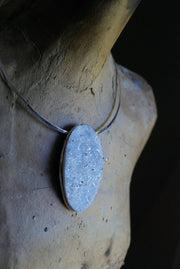Pure Necklace Collector's Natural Sparkling Clear Quartz Needle Cluster