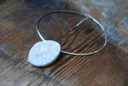 Pure Necklace Collector's Natural Sparkling Clear Quartz Needle Cluster