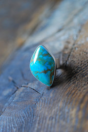 December Ring American Turquoise Blue And Rich Green Kingman