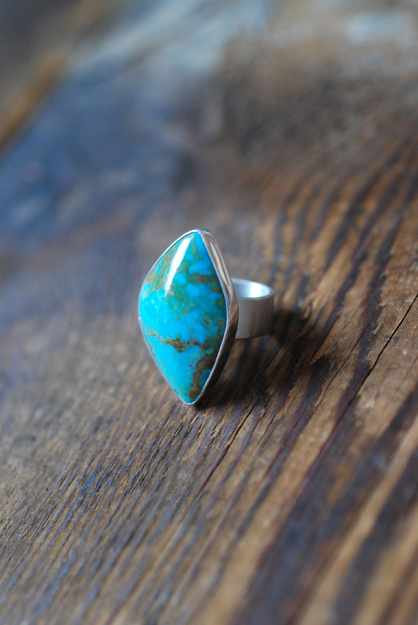 December Ring American Turquoise Blue And Rich Green Kingman