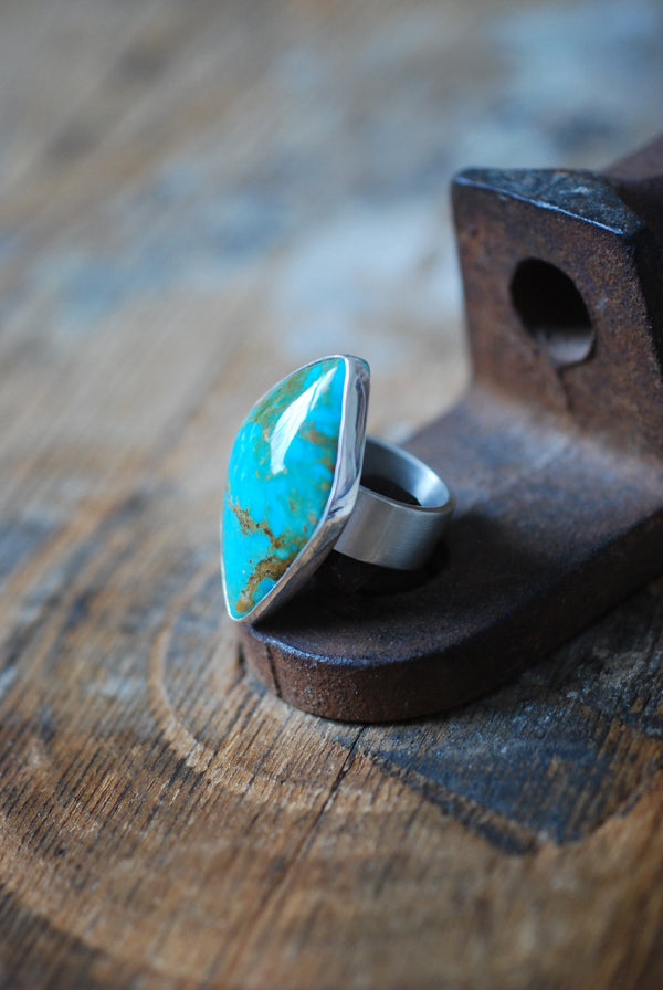 December Ring American Turquoise Blue And Rich Green Kingman