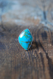 December Ring American Turquoise Blue And Rich Green Kingman