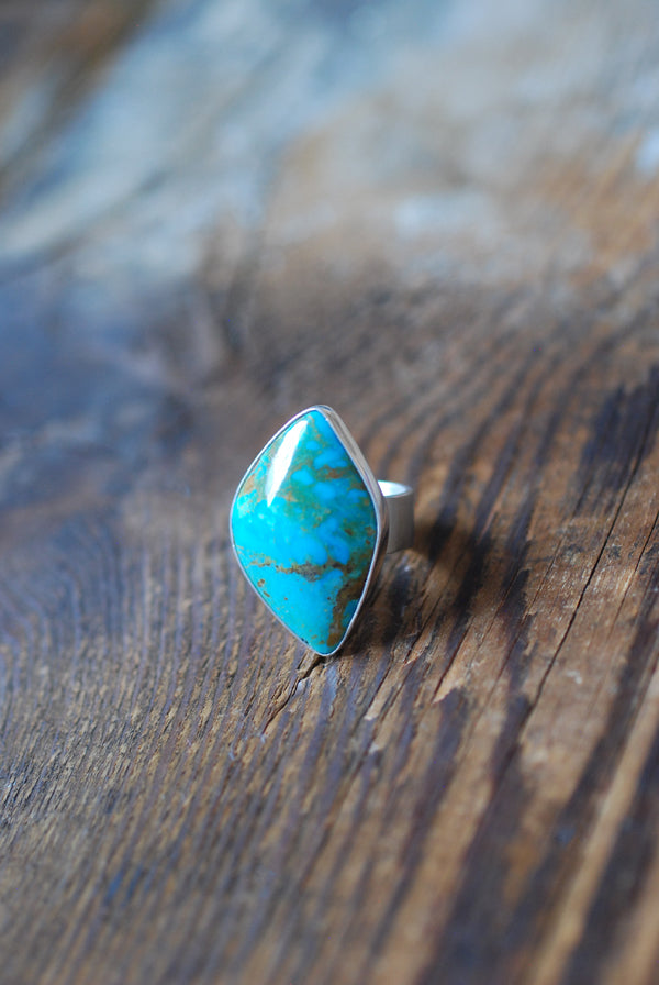 December Ring American Turquoise Blue And Rich Green Kingman