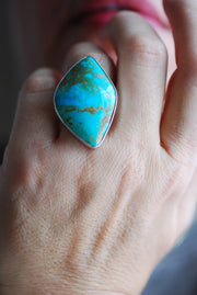 December Ring American Turquoise Blue And Rich Green Kingman