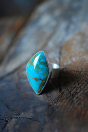 December Ring American Turquoise Blue And Rich Green Kingman