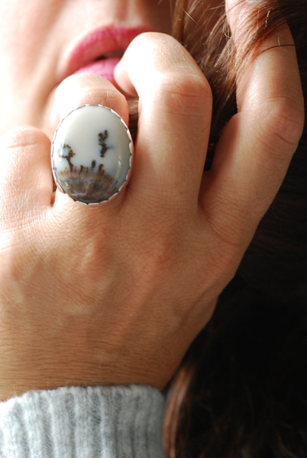 Wishing Ring Dendritic Opal