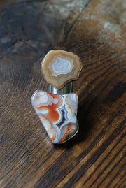 Fall Blossom Ring Old Stock Laguna Agate