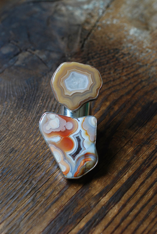 Fall Blossom Ring Old Stock Laguna Agate