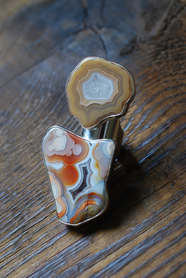 Fall Blossom Ring Old Stock Laguna Agate