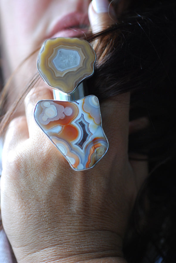 Fall Blossom Ring Old Stock Laguna Agate