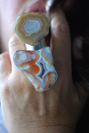Fall Blossom Ring Old Stock Laguna Agate