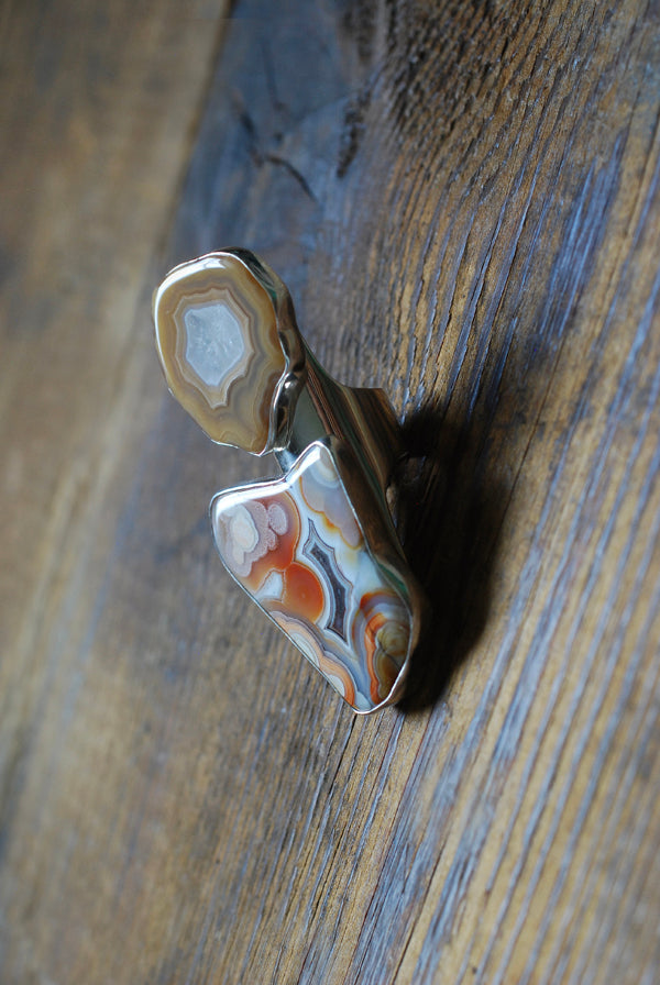 Fall Blossom Ring Old Stock Laguna Agate