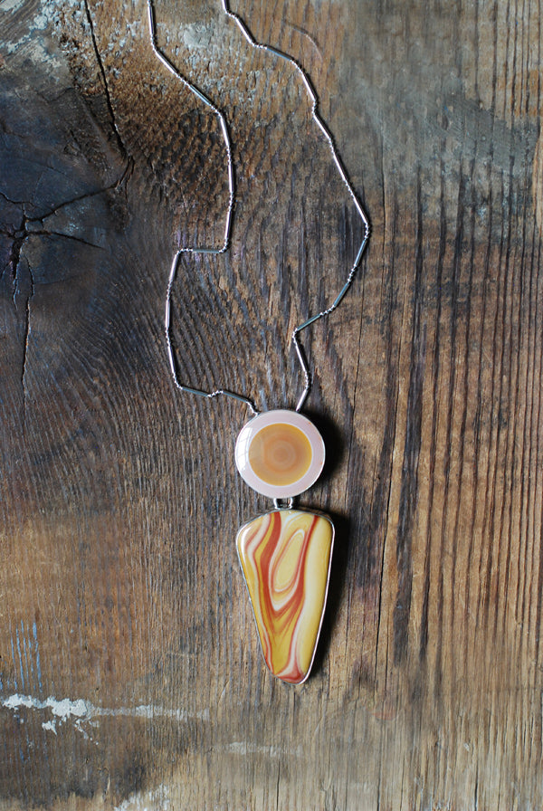 Returning Sun Necklace Rare Eye Agate