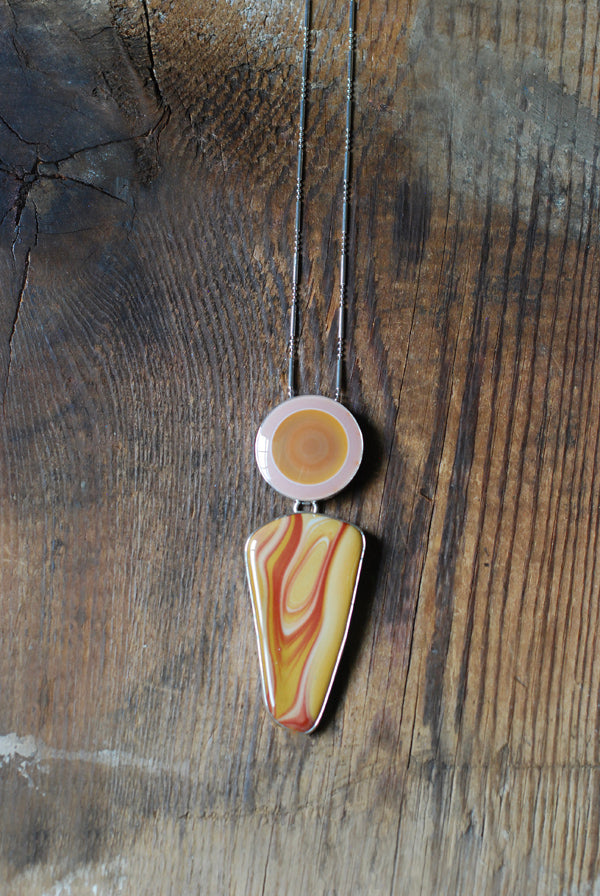 Returning Sun Necklace Rare Eye Agate