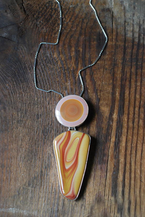 Returning Sun Necklace Rare Eye Agate