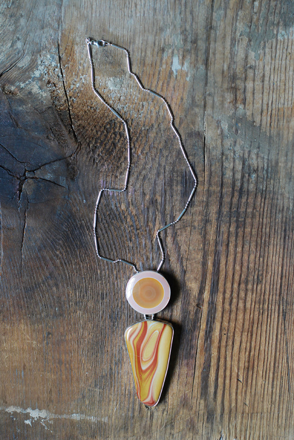 Returning Sun Necklace Rare Eye Agate