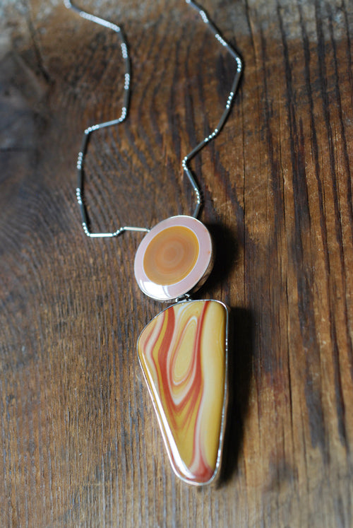 Returning Sun Necklace Rare Eye Agate