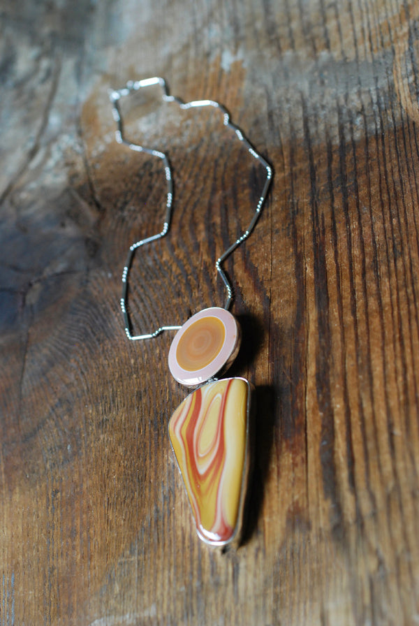 Returning Sun Necklace Rare Eye Agate