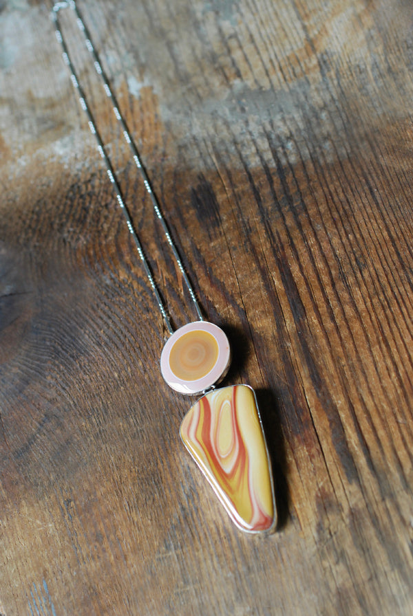 Returning Sun Necklace Rare Eye Agate