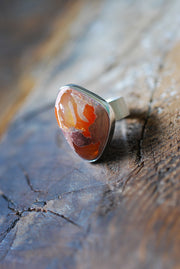 Fiery Raw Opal Ring