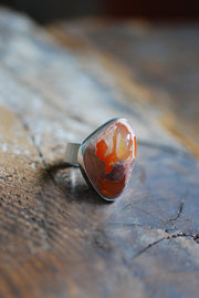 Fiery Raw Opal Ring