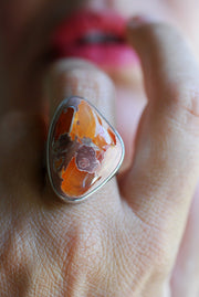 Fiery Raw Opal Ring