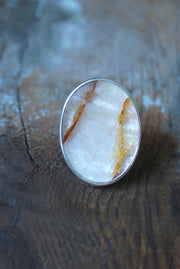 Golden Ray Ring Collector Healer's Hematoid Quartz