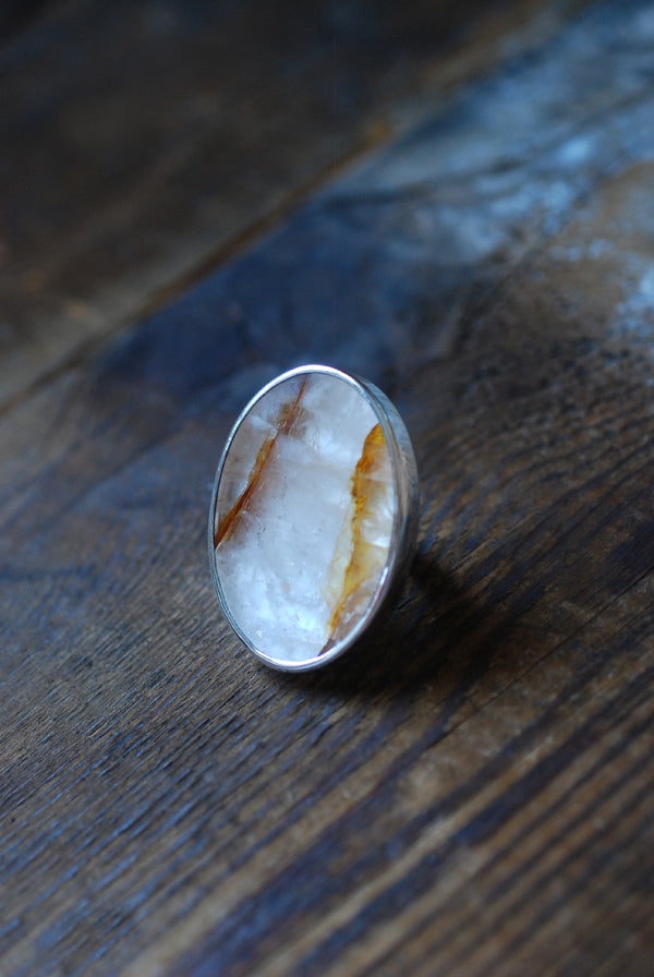 Golden Ray Ring Collector Healer's Hematoid Quartz