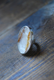 Golden Ray Ring Collector Healer's Hematoid Quartz