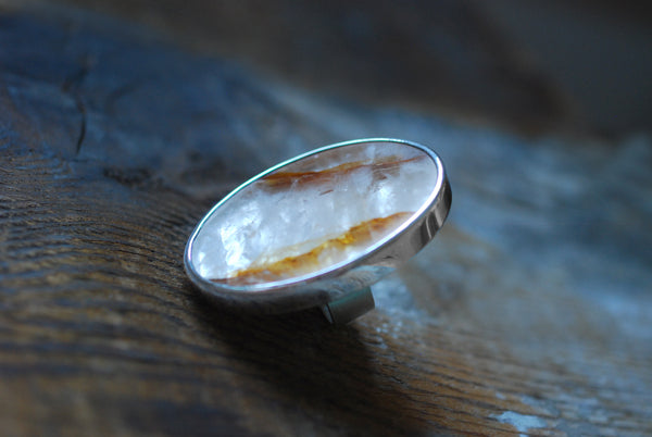 Golden Ray Ring Collector Healer's Hematoid Quartz