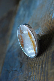 Golden Ray Ring Collector Healer's Hematoid Quartz