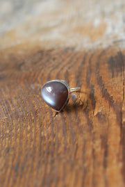 Blue Flash Moonstone Ring
