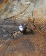 Blue Flash Moonstone Ring