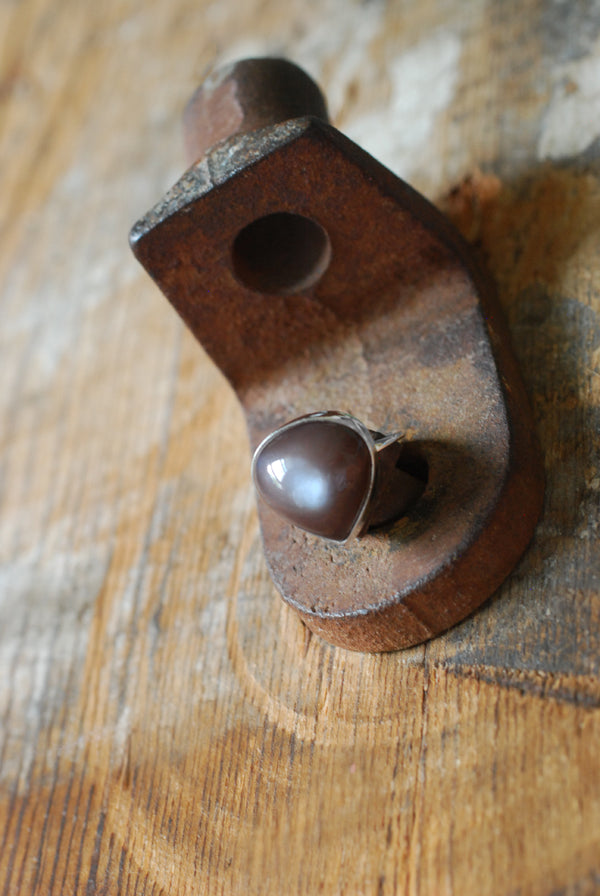 Blue Flash Moonstone Ring