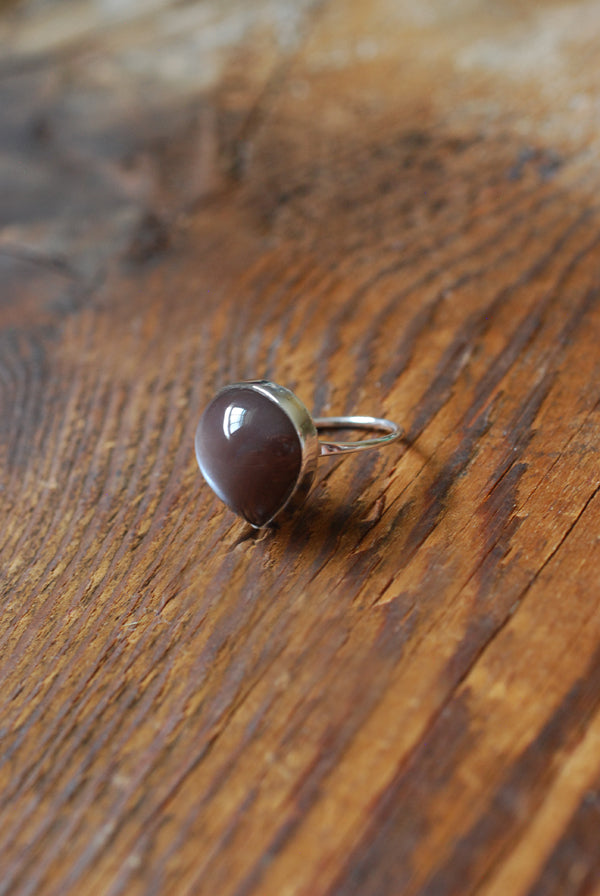 Blue Flash Moonstone Ring